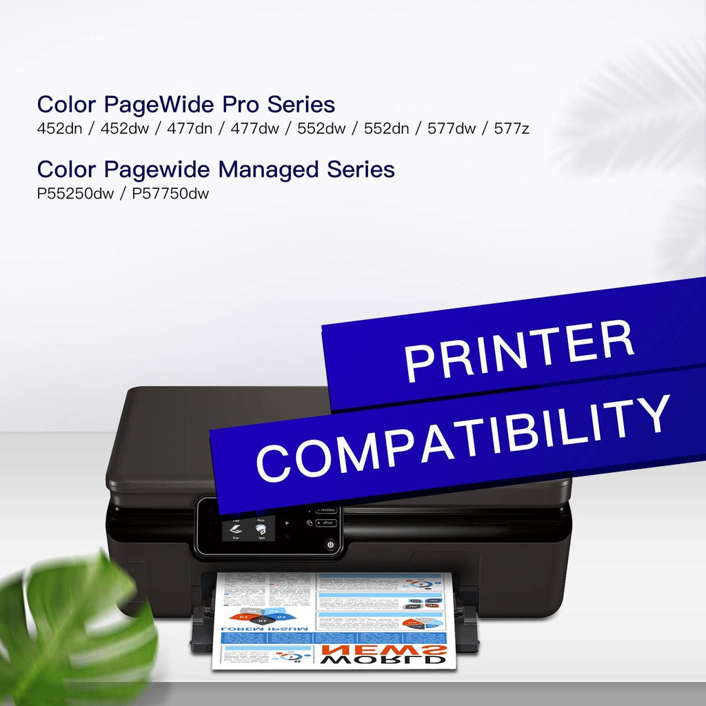 Black Cyan Magenta Yellow Ink Cartridge for HP PageWide Pro Printer O8939