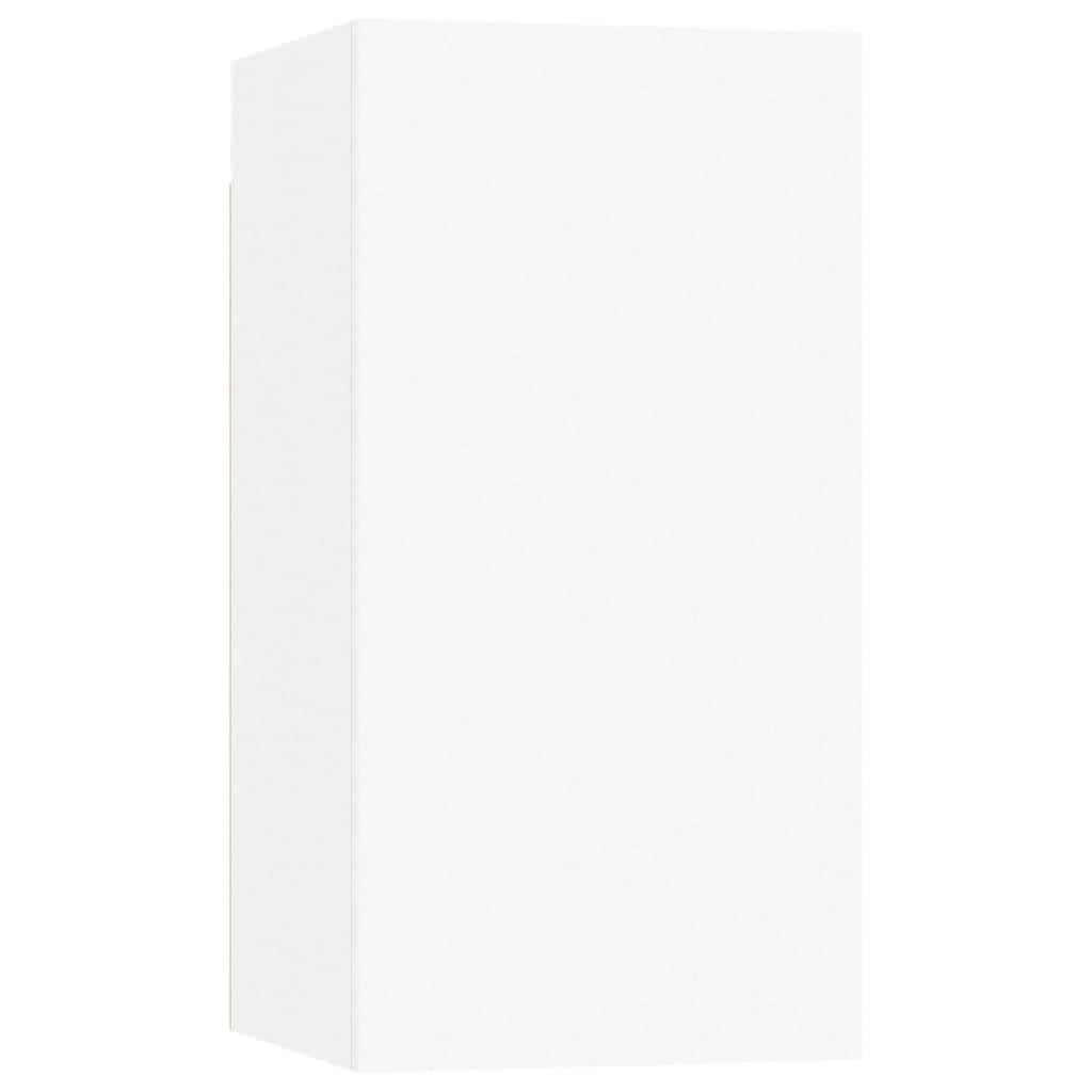 White and Sonoma Oak TV Cabinet Chipboard Z90073