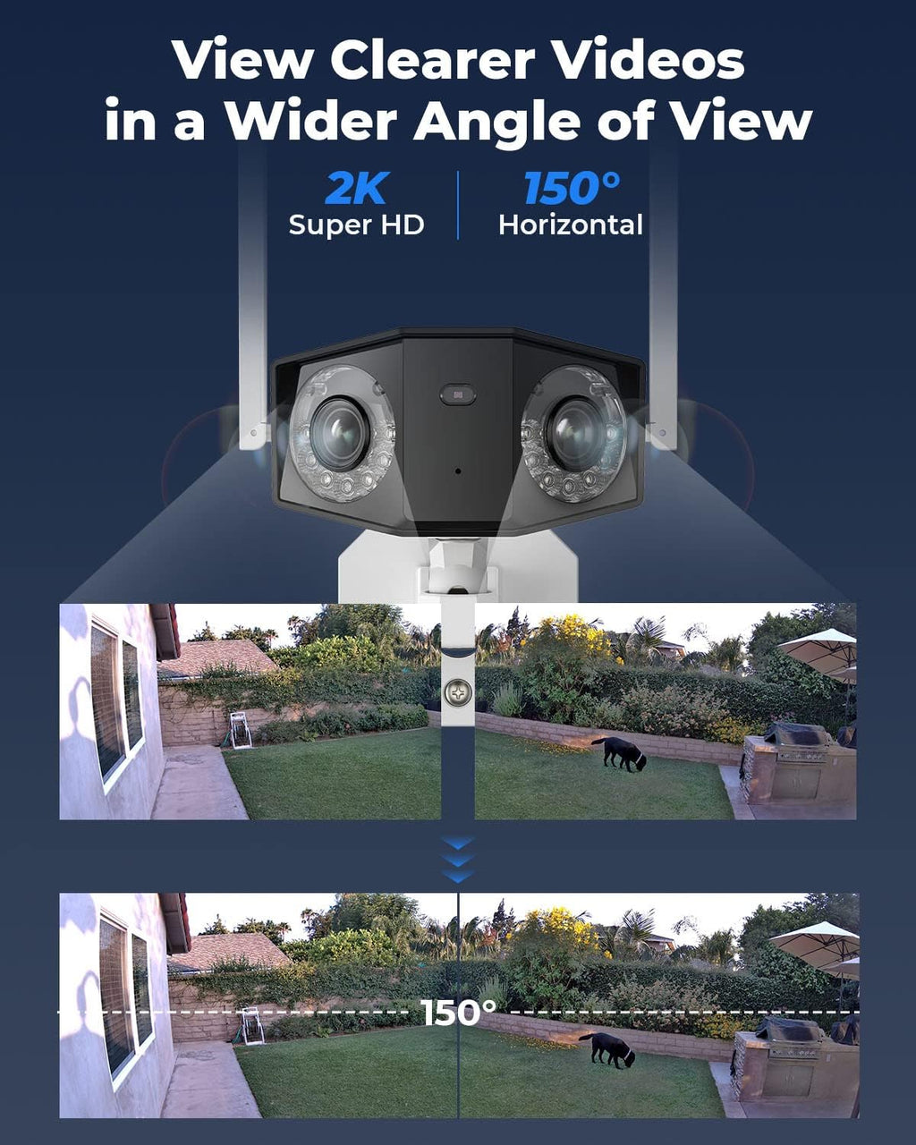 2K 4MP Outdoor WiFi Camera with Color Night Vision K8125