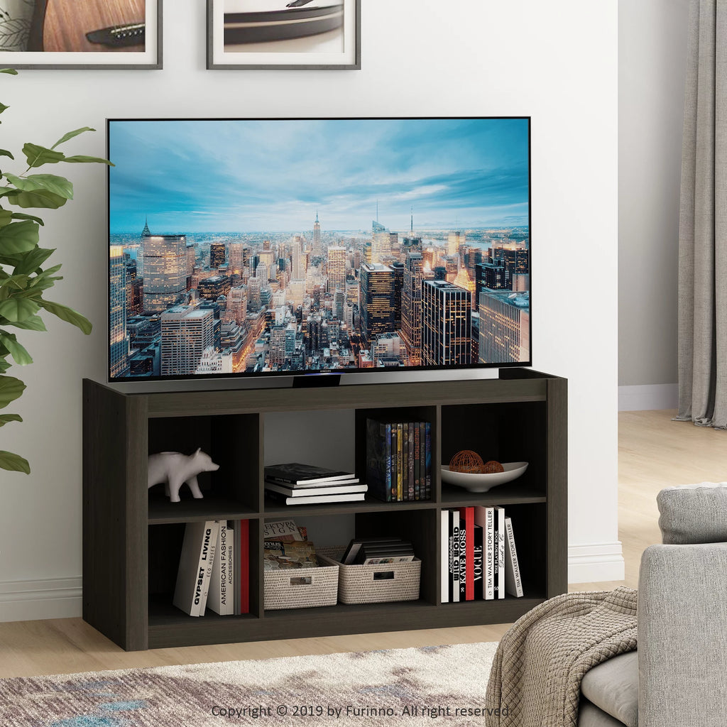 French Oak Grey TV Stand Bookshelves U756