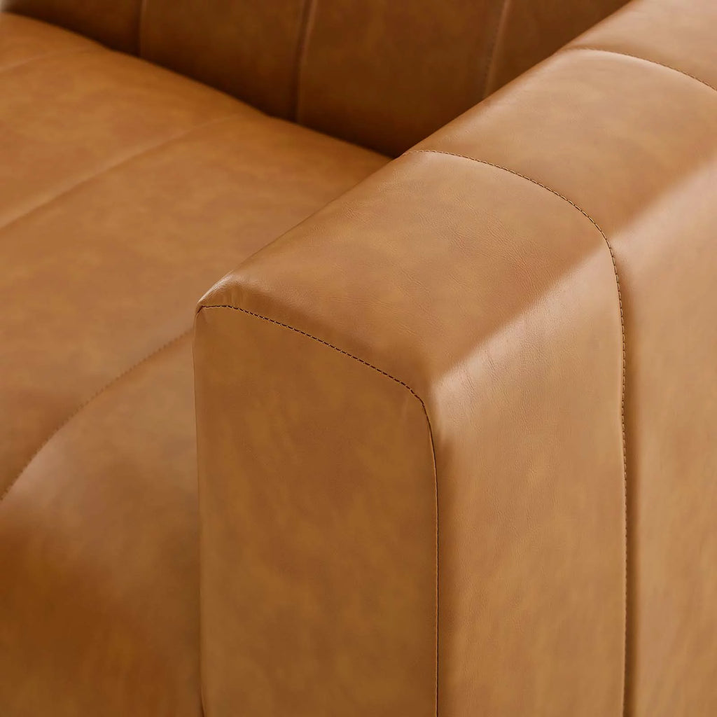 Vegan Leather 4-Piece Sectional Sofa Y32969