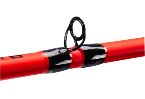Fluorescent Red Baitcast Reel and Fishing Rod Combo H987412