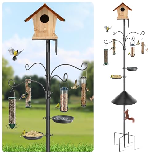 92 Inch Heavy Duty Bird Feeder Pole with Baffle Y20738