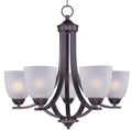 Oil Rubbed Bronze 5 Lights Glass Steel Chandelier S159