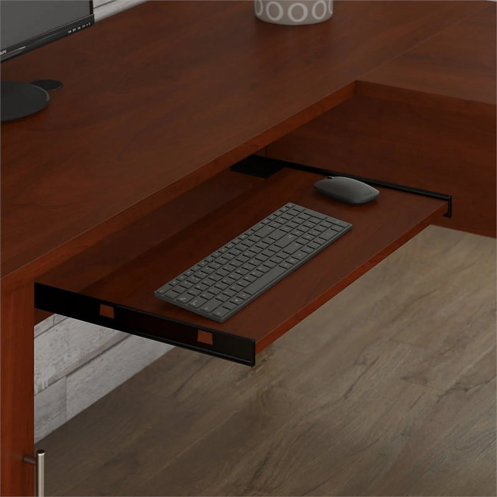 72W L Desk with Hutch & Bookcase A40846