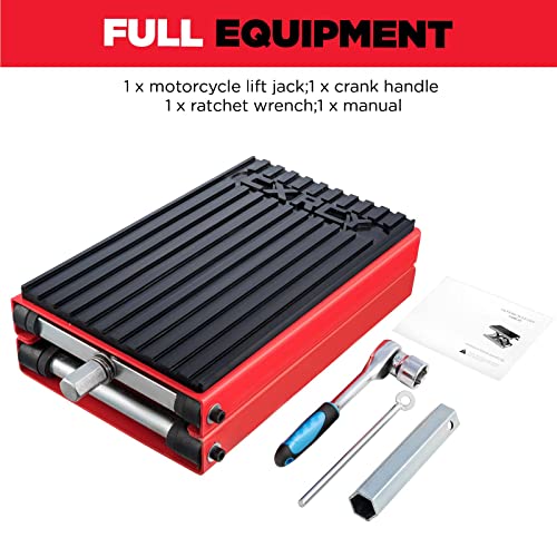 1200 LBS Steel Motorcycle Lift Scissor Jack with Wide Deck F774
