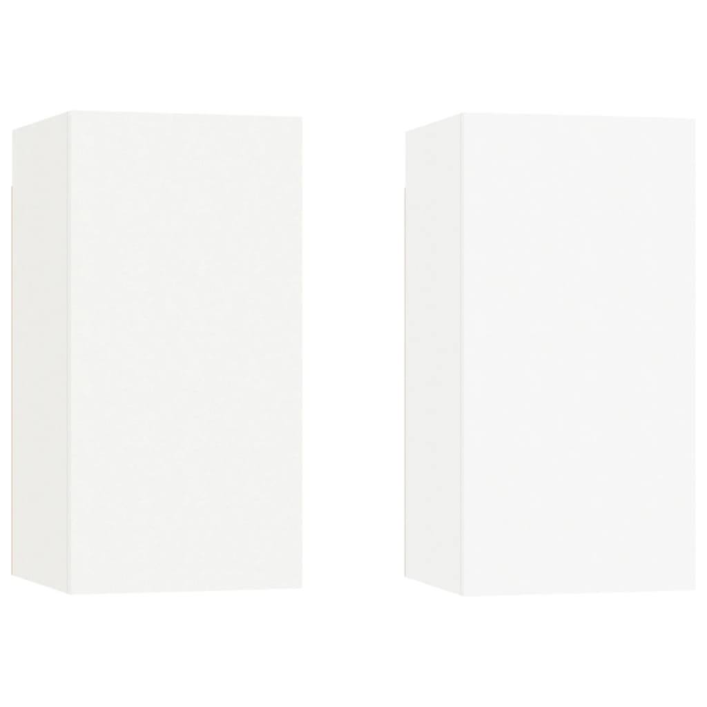 White and Sonoma Oak TV Cabinet Chipboard Z90073