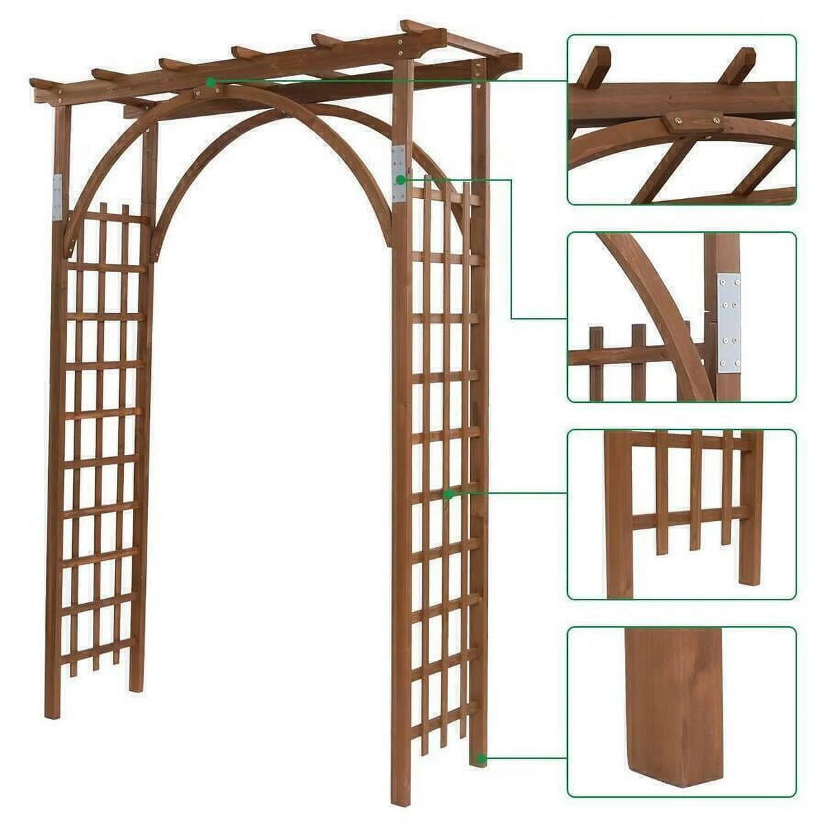 Wooden Garden Arbor Q848
