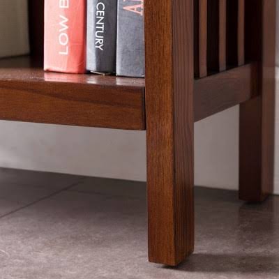 Brown Slatted Bookcase F124042