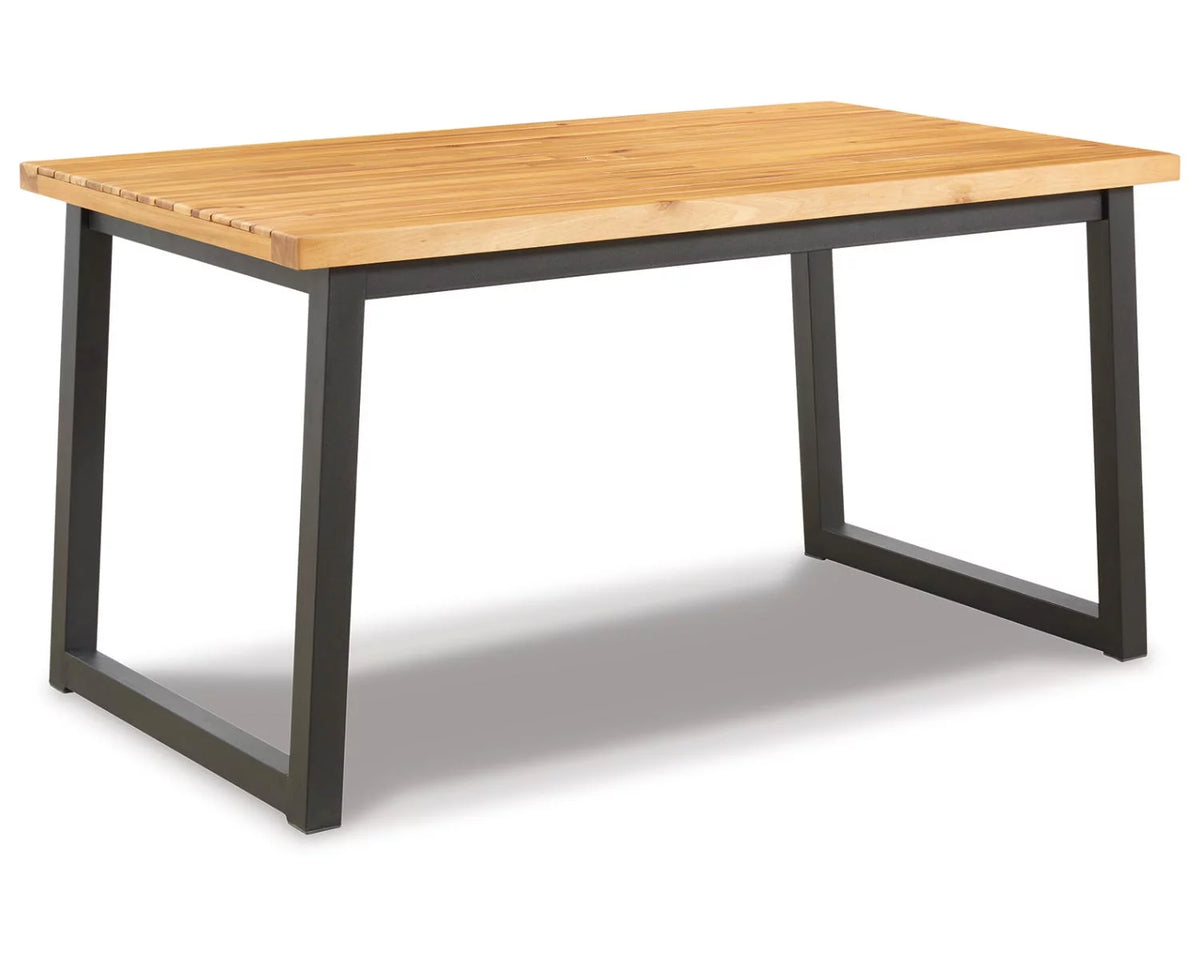 Outdoor Dining Table Set (Set of 3) Brown/Black Q797
