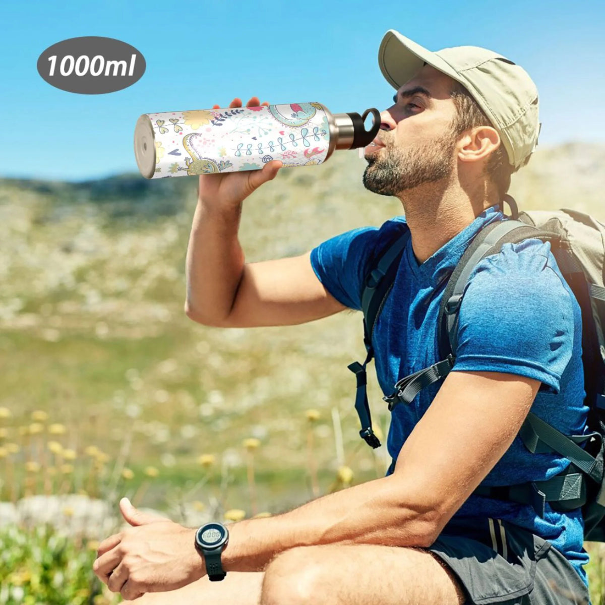 Stainless Steel Insulated Water Bottle with Straw Lid J937