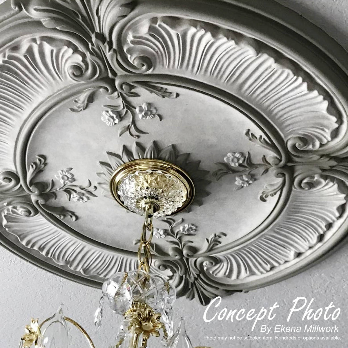21 5/8x22OD x 2 1/2x22P Ceiling Medallion (Flash Gold) D4201