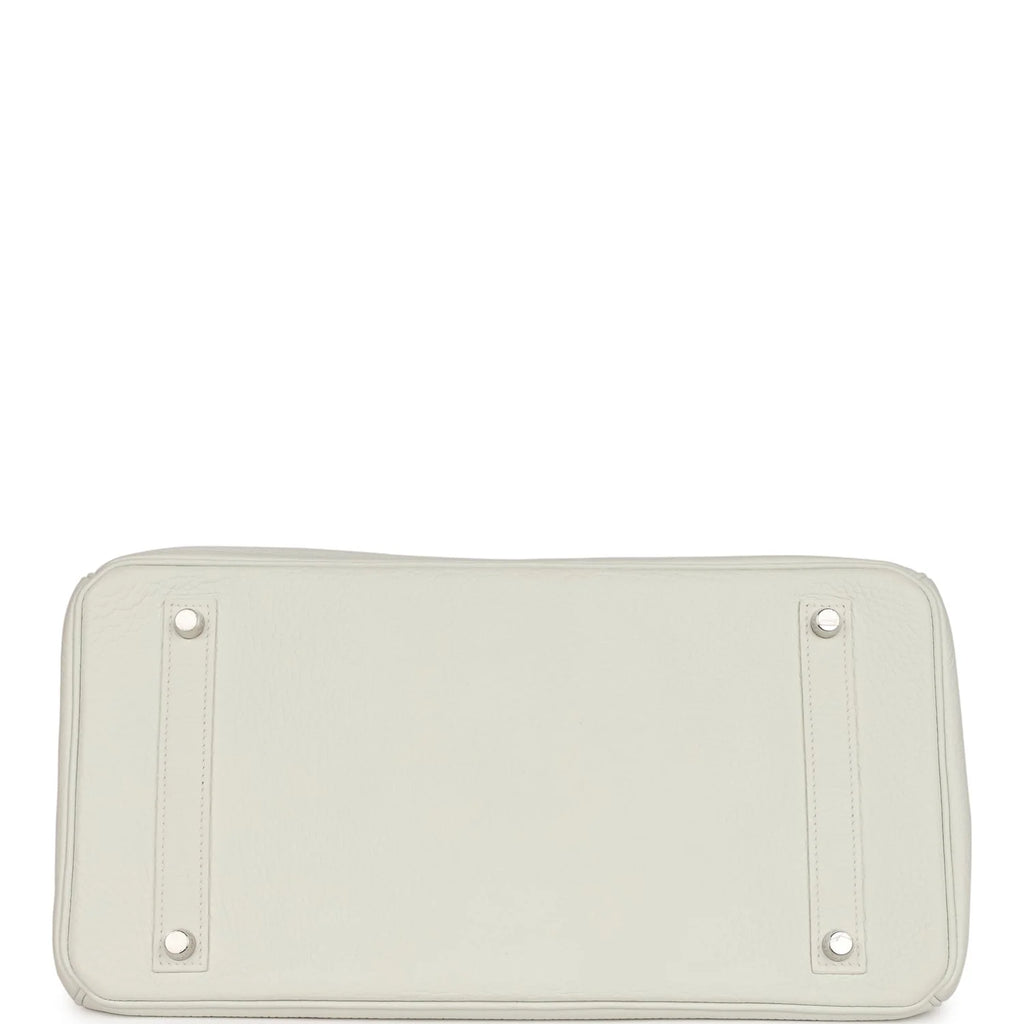 White Togo Leather Handbag T9175