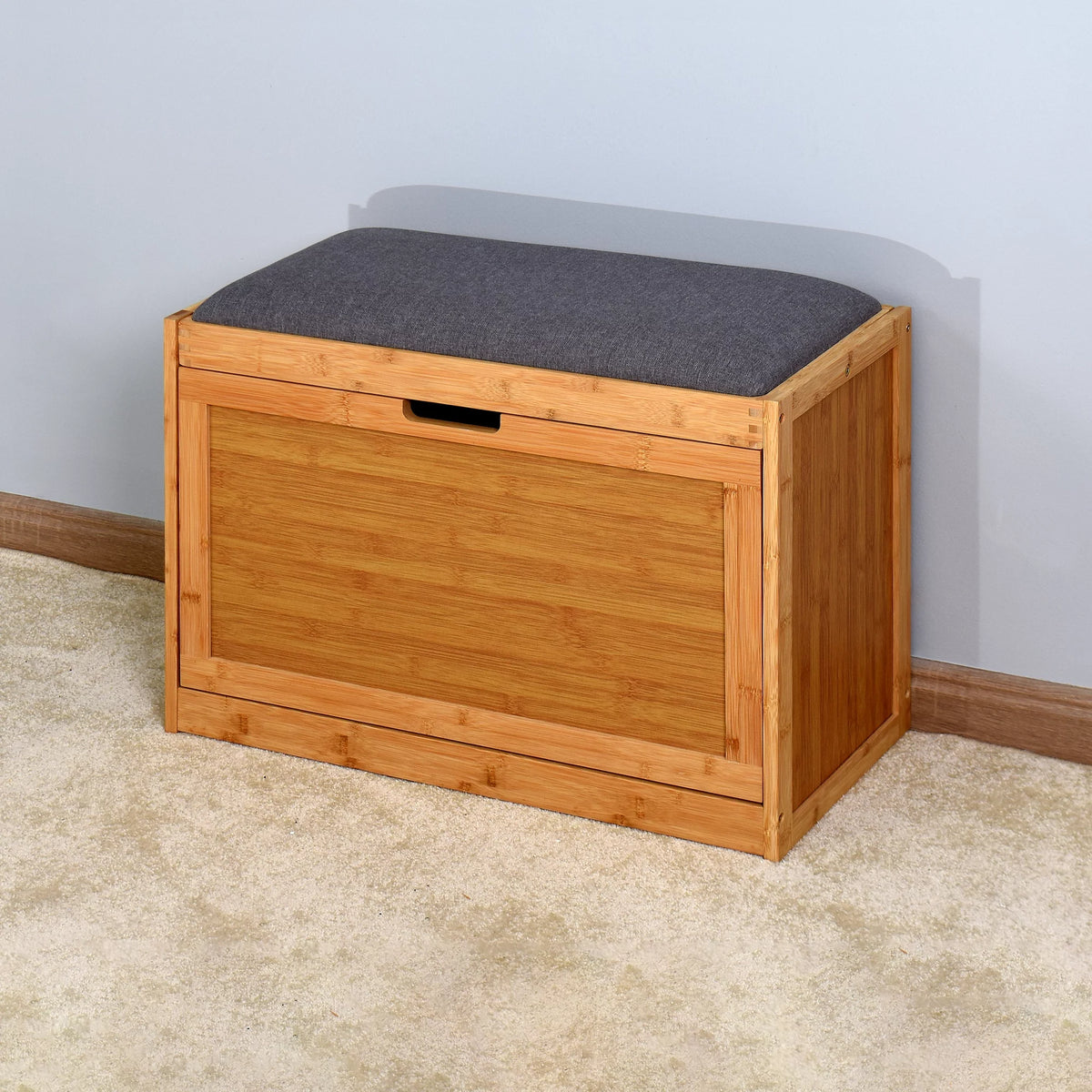 Narrow 2 Tier Bamboo Storage Bench K8480