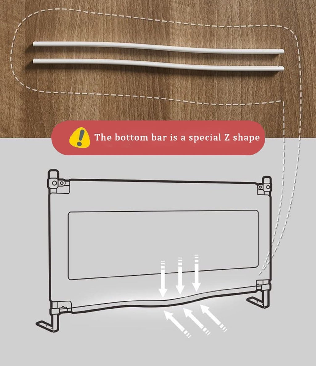 Collapsible Toddler Bed Rail for Queen Size Bed T288456
