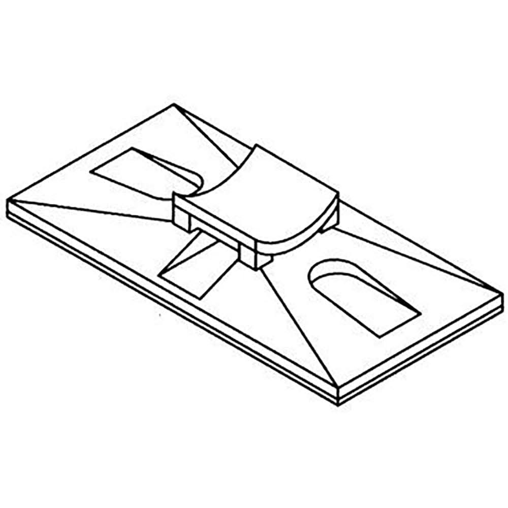 Black 2-Way Adhesive Cable Tie Mounting Base T47200