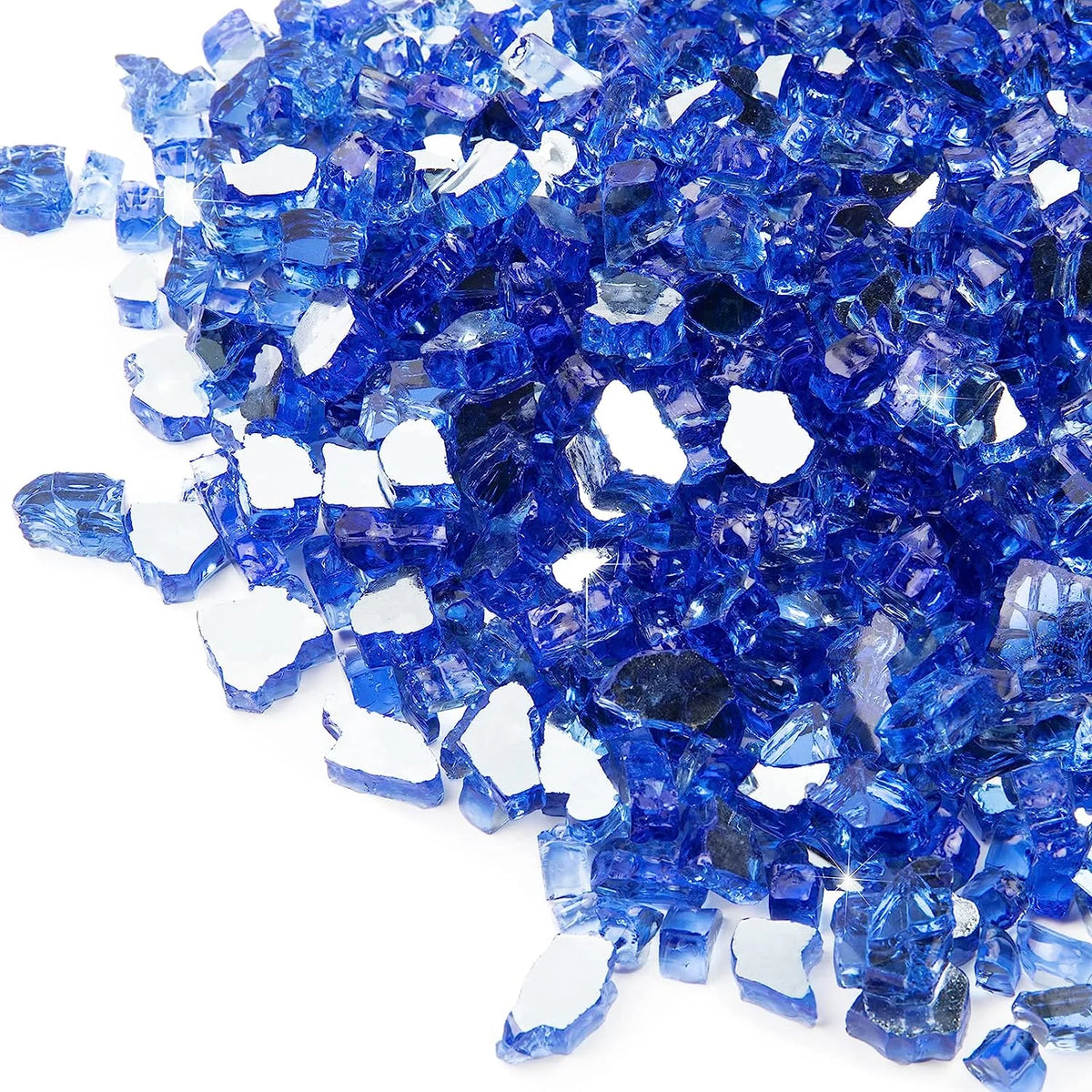 1/4'' Reflective Cobalt Blue Fire Glass V967317