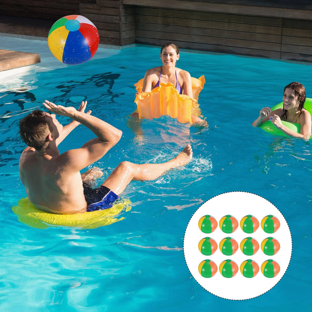12 Pcs Inflatable Beach Balls Pool Toys Q3963