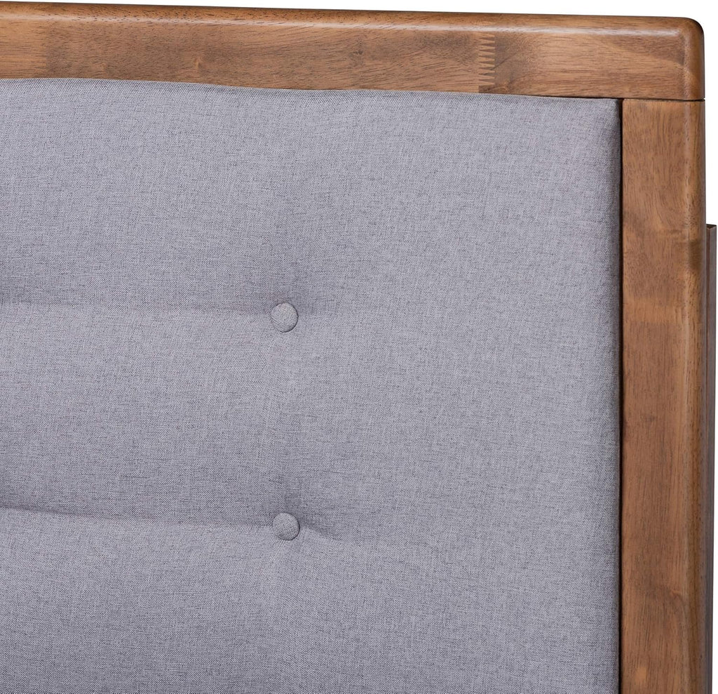 Full Light Grey Platform Bed Z81233