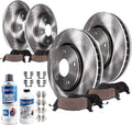 330mm Front and 328mm Rear Disc Rotors with Brake Pads 10pc Set W843