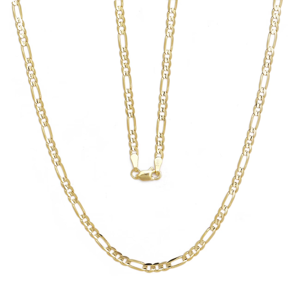 10k Yellow Gold Figaro Link Chain Necklace E9497