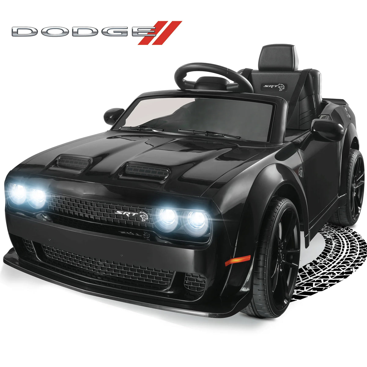 12 V Powered Ride On Car with Remote Control, Black J748263