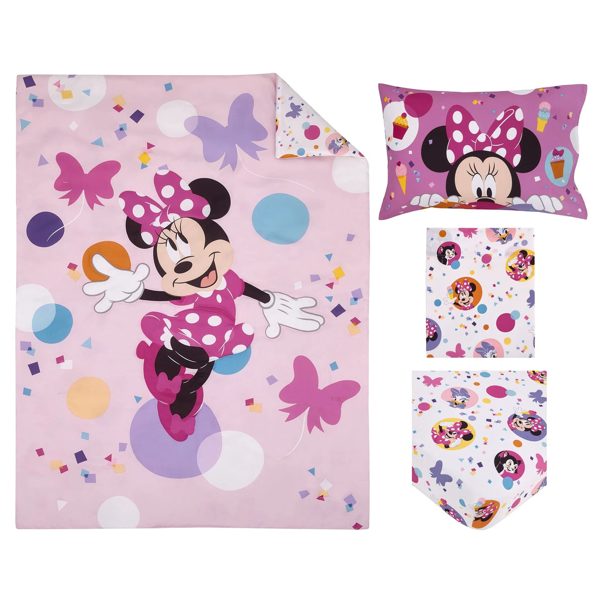 4-Piece Pink Lavender Toddler Bedding D8951