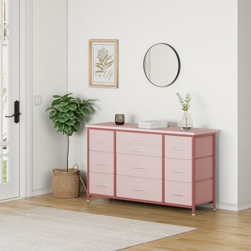 Black 10 Drawer Dresser with Power Outlet O82968