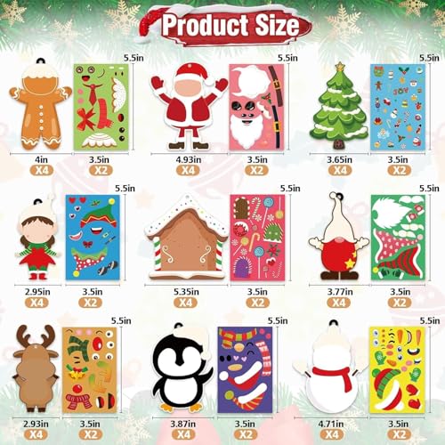 36 Pack Christmas Ornament Craft Kit D654