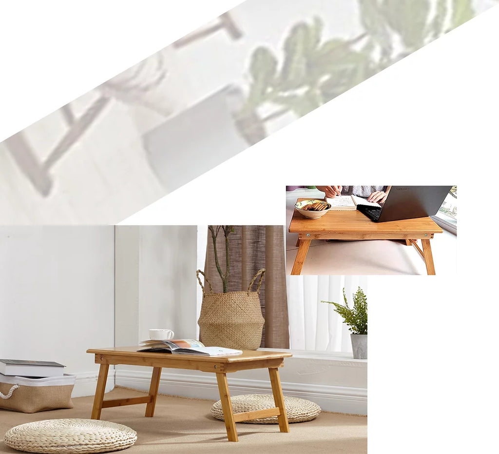 Bamboo Folding Laptop Desk Table Z93500
