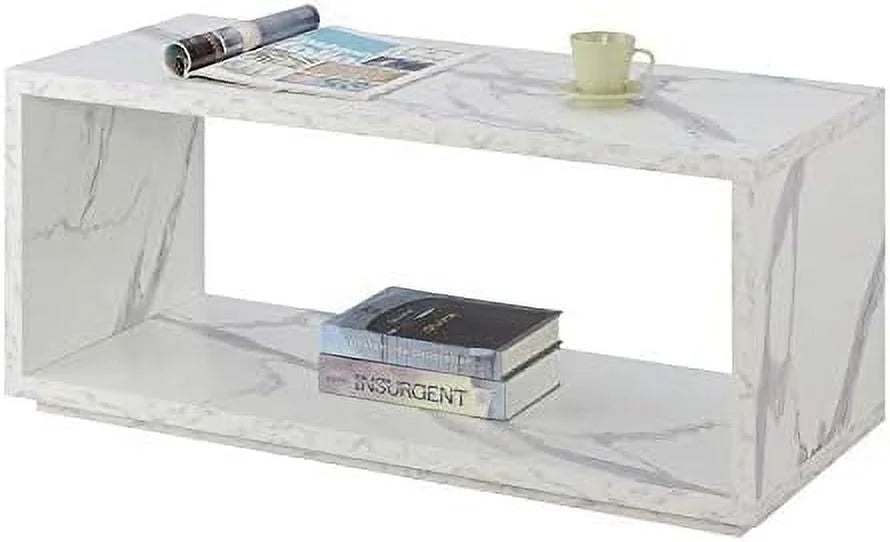 Square Faux White Marble Coffee Table L174
