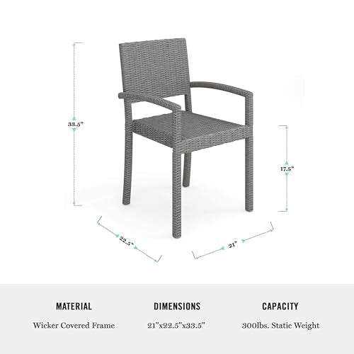 Brown Set of 2 Stackable Patio Armchairs Y15290