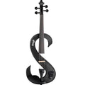 4/4-size Metallic Black Silent Violin Set with Case Q769587