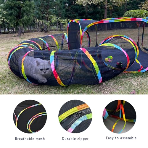 Outdoor Cat Enclosures Portable Mesh Tent Playpen Tunnel for Small Animals E19653
