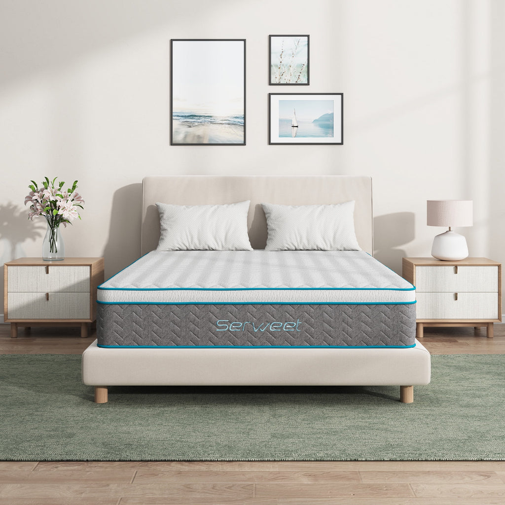 Full Size 10 inch Bamboo Charcoal Memory Foam Hybrid Mattress A52489