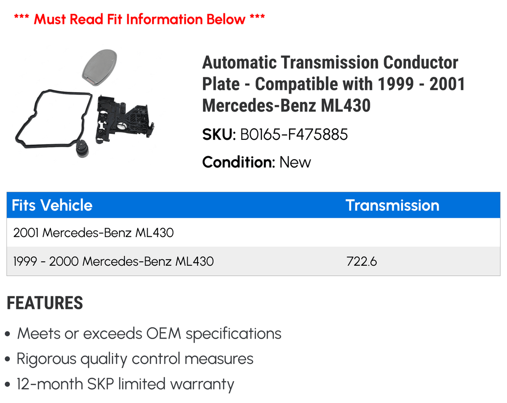 Automatic Transmission Conductor Plate I528