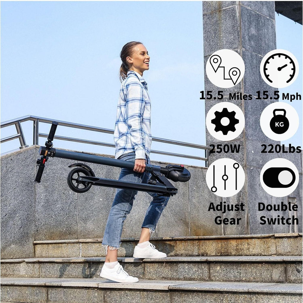 Electric Scooter with 10 Solid Tires, 500W Motor Folding Y201