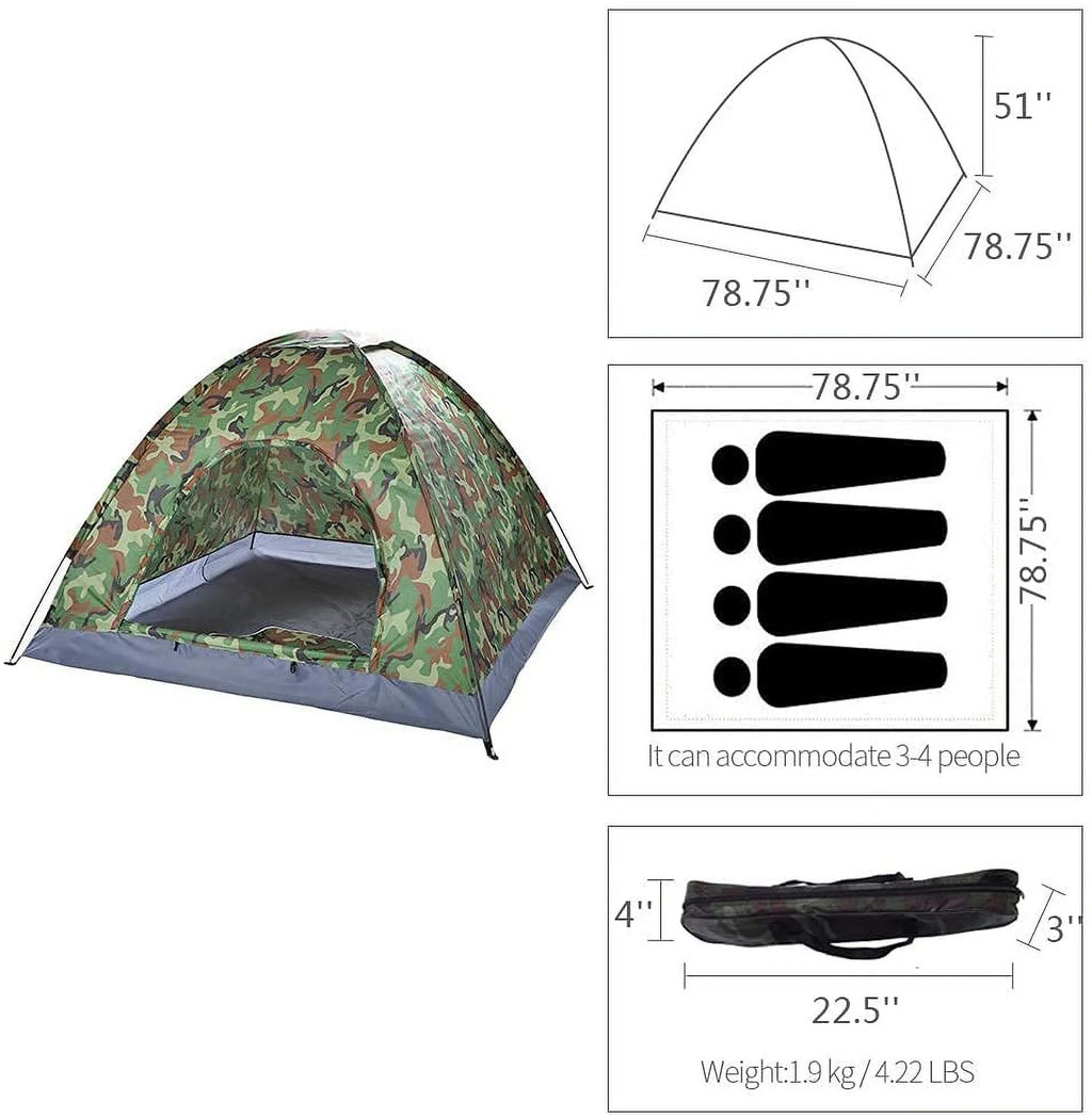 Outdoor Waterproof Camping 3-4 Person Tent M333