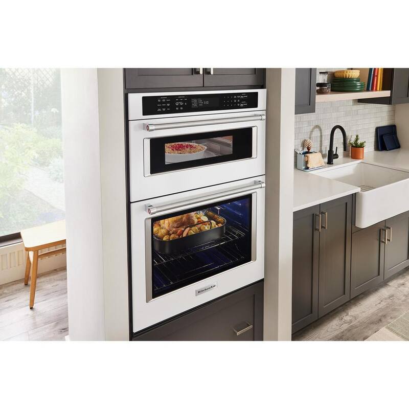 Electric Wall Oven and Microwave Combo in White T7111