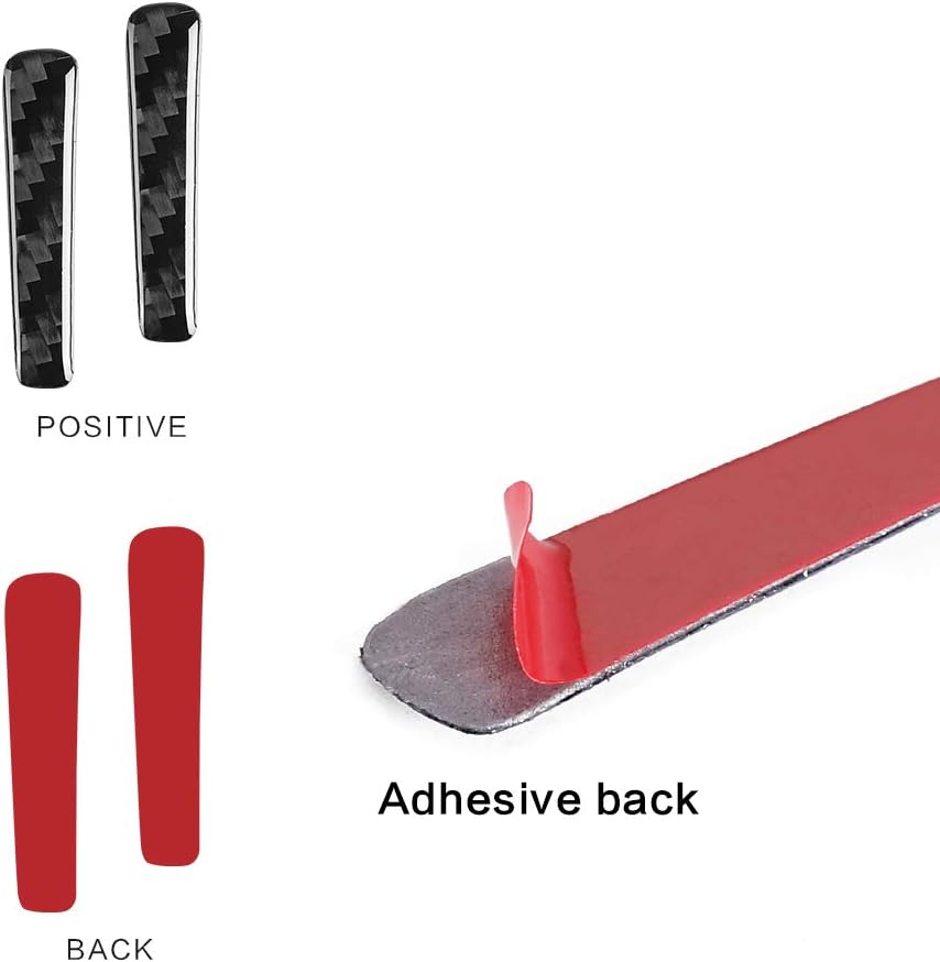 Carbon Fiber Control Handle Trim Cover Accessories for Ford Mustang 2015-2021 (2PCS Black) E98392