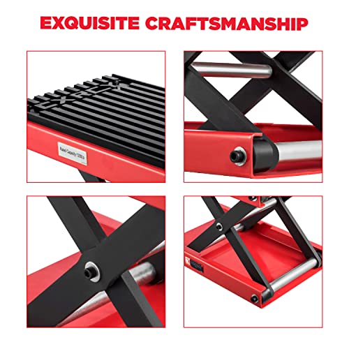 1200 LBS Steel Motorcycle Lift Scissor Jack with Wide Deck F774