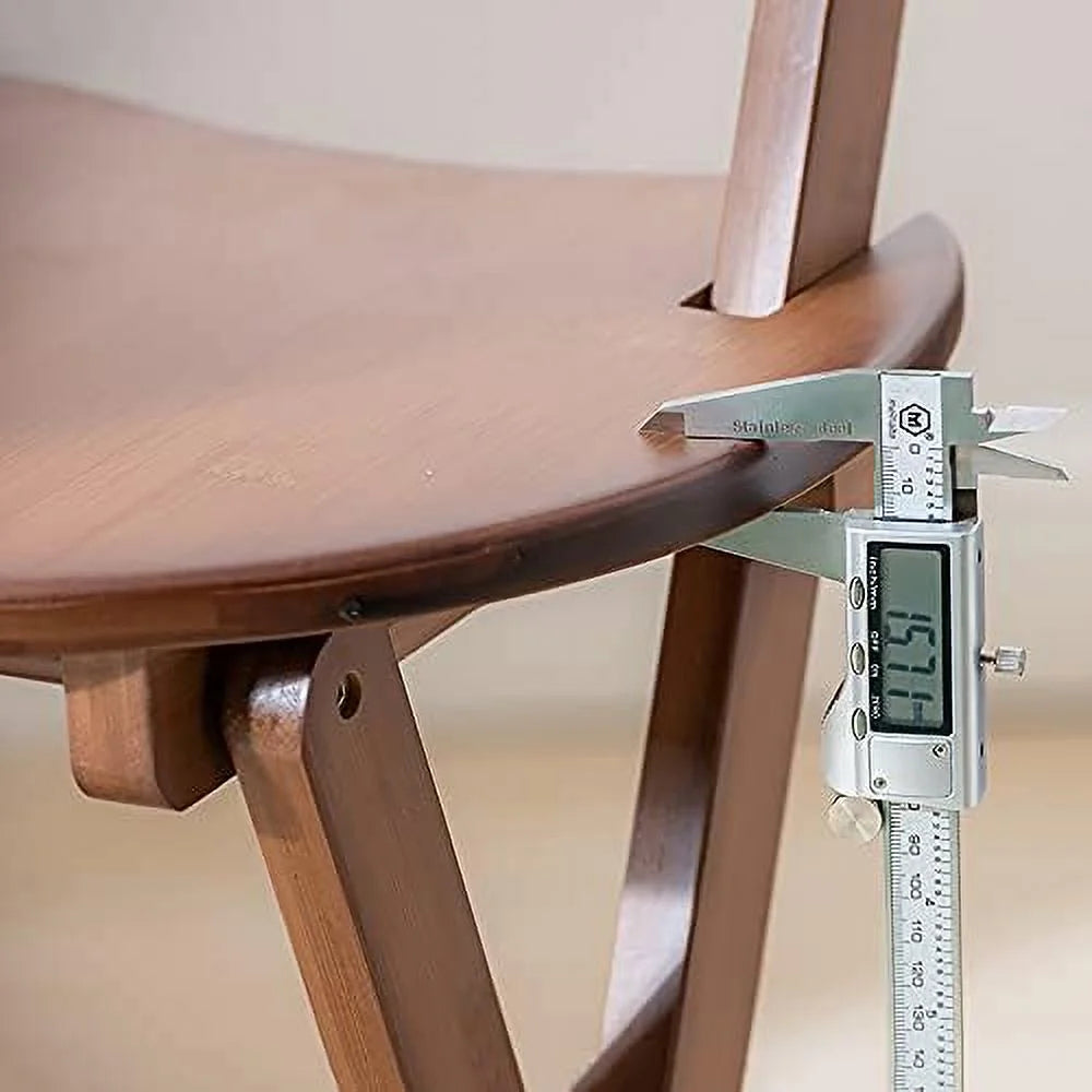 24 inch Rustic Folding Wood Barstools with Backrest R7766