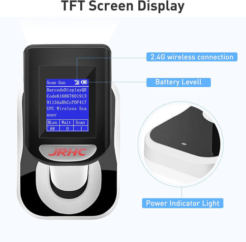 2 in 1 Wireless & Wired Barcode Scanner with Charging Base, Pack of 2 P192