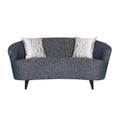 Dark Blue Fabric Loveseat Y311