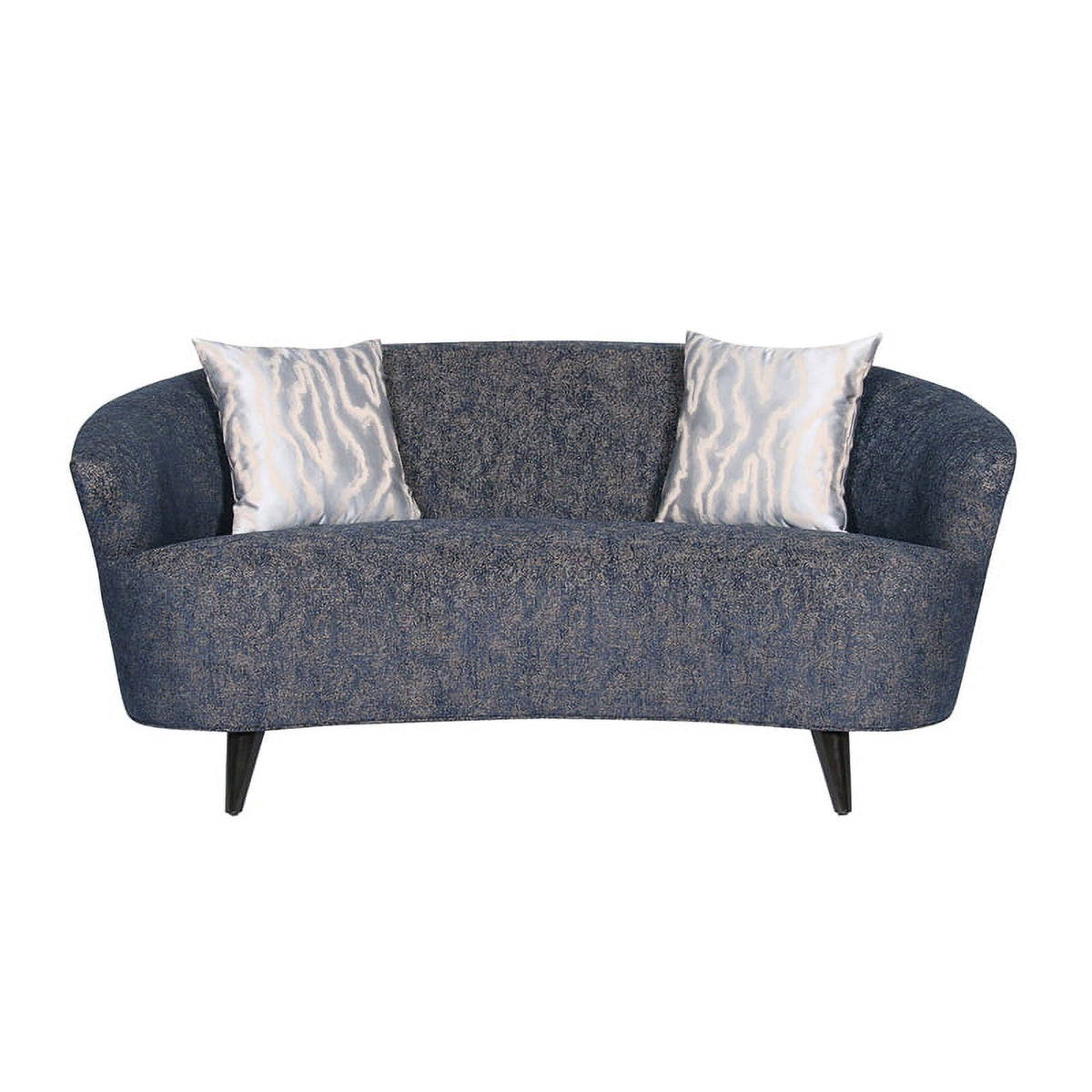 Dark Blue Fabric Loveseat Y311