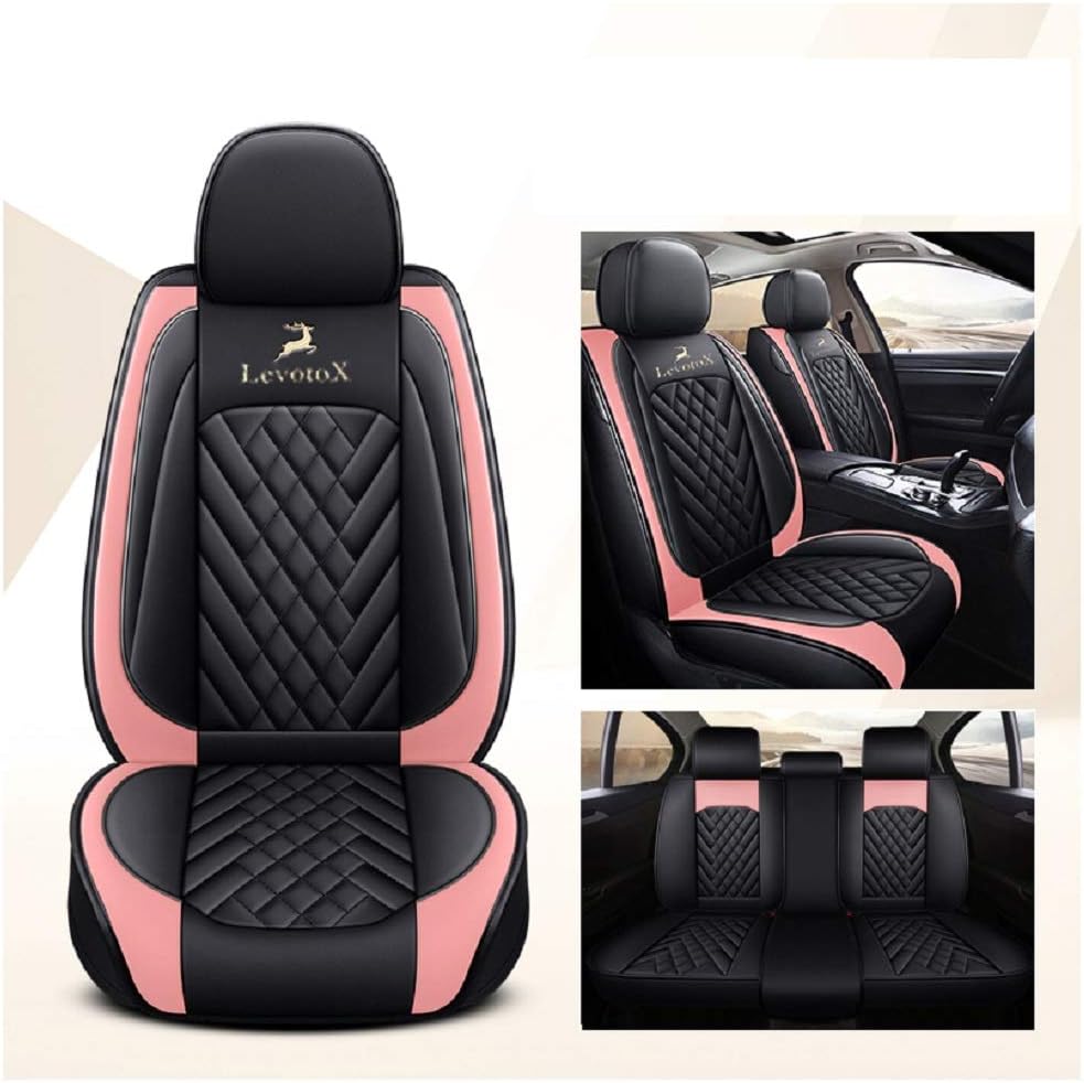 5 Seats Full Set Car Seat Covers (L-Red) W4034