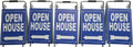 Blue A Frame Open House Sign Kit 5 Pack A278924