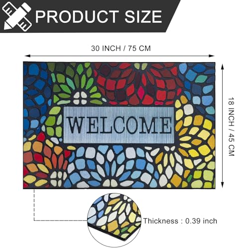 Colorful 18x 30 Inch Non Slip Rubber Doormat Y2185
