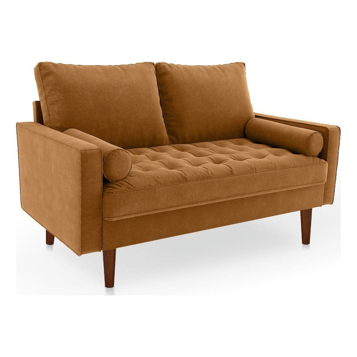 Ginger Brown Velvet Loveseat U41981