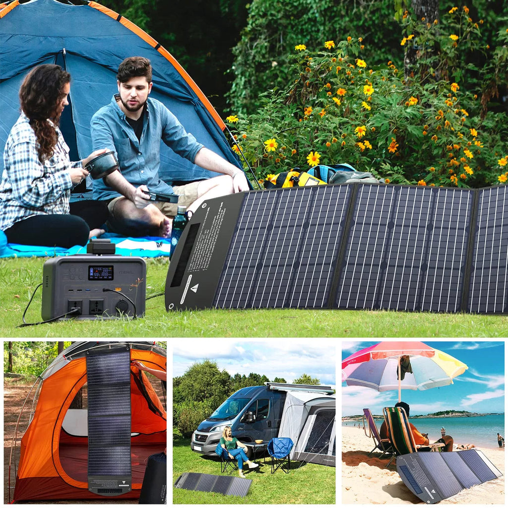 160 Watt Foldable Monocrystalline Waterproof Solar Panel H238957